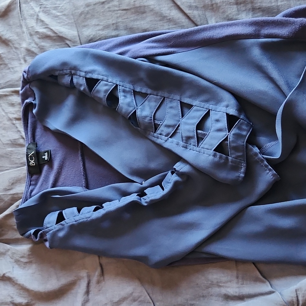 Blue Wrap Blouse